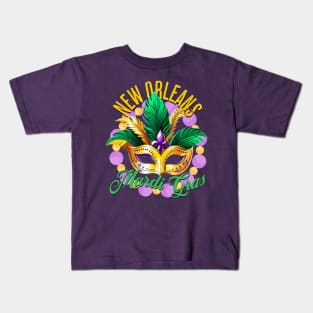 New Orleans Mardi Gras Souvenir for Mardi Parties Costume Kids T-Shirt